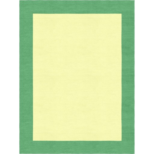 Henley Hand-Tufted Sea Green Yellow HENBORYGSEG Border Rug 5' X 8'