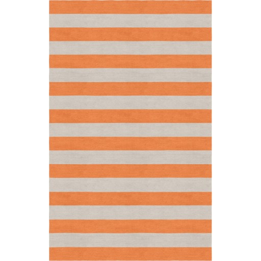 Handmade Silver Orange HSAE12DL04 Stripe Rugs 9'X12'
