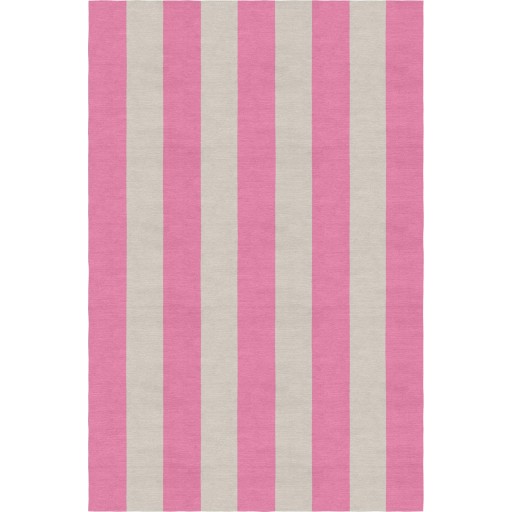 Handmade Silver Pink VSAE12AK07 Stripe Rugs 8'X10'