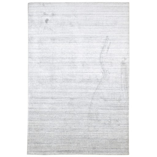 Modern Handloom Wool Silk Blend Grey 5' x 8' Rug