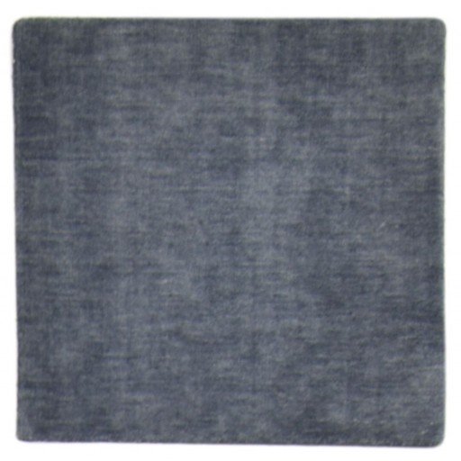 Modern Hand Knotted Wool / Silk (Silkette) Charcoal 2' x 2' Rug