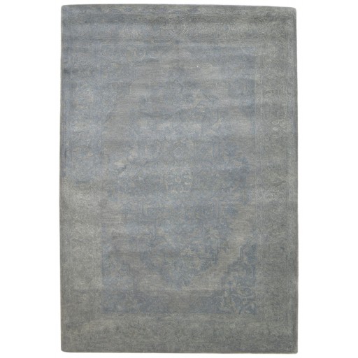 Traditional-Persian/Oriental Hand Tufted Wool Dark Grey 5' x 8' Rug
