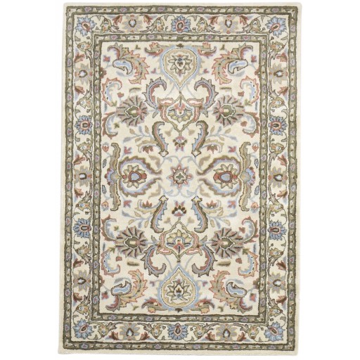 Traditional-Persian/Oriental Hand Tufted Wool Cream 4' x 6' Rug