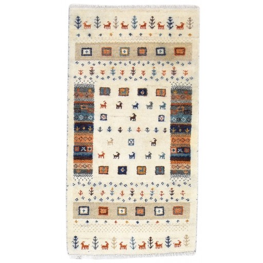 Traditional-Persian/Oriental Hand Knotted Wool Cream 2'6 x 5' Rug