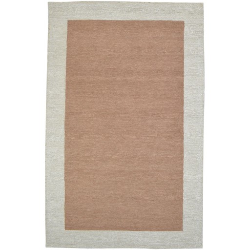 Modern Hand Tufted Wool / Silk (Silkette) Rust 5' x 8' Rug