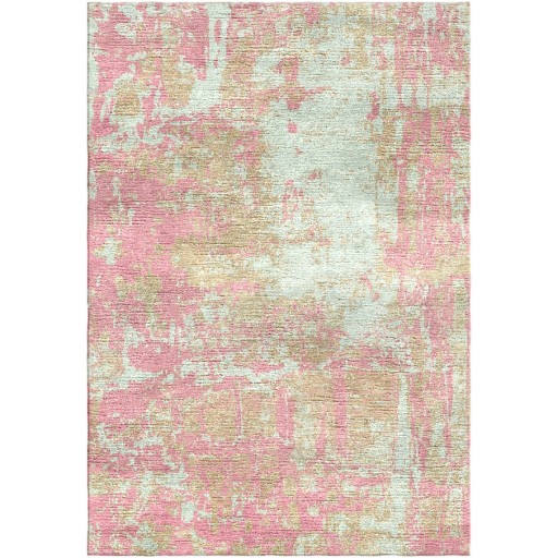 Shilo Pink / Tasman Green Silken Modern 9x9 Square Rug