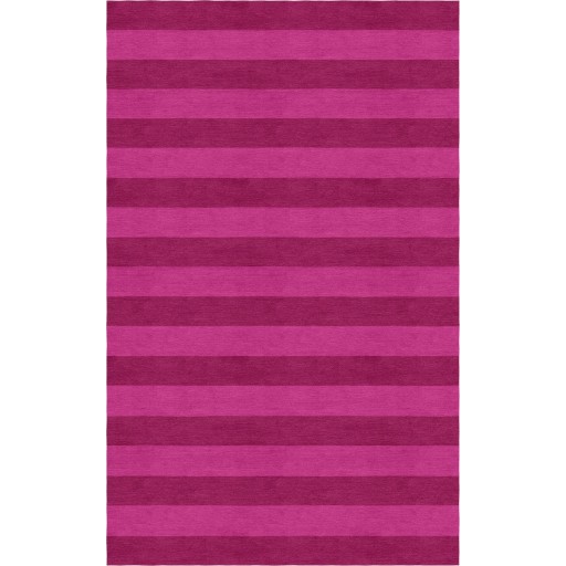 Handmade Magenta Pink HSAL01AK02 Stripe Rugs 6'X9'