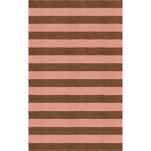 Handmade Brown Peach HSDS02EH09 Stripe Rugs 9'X12'