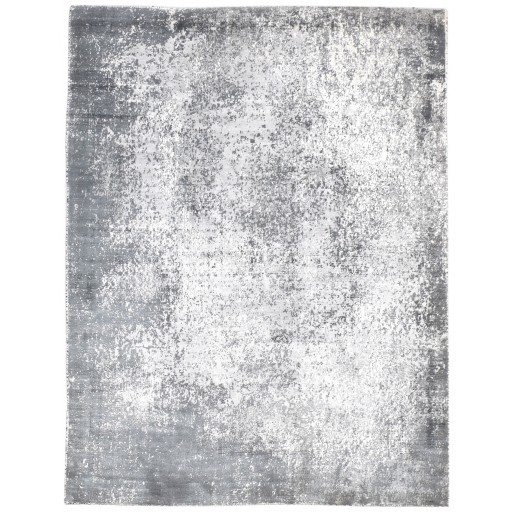 Modern Handloom Wool / Silk (Silkette) Charcoal 5' x 6' Rug