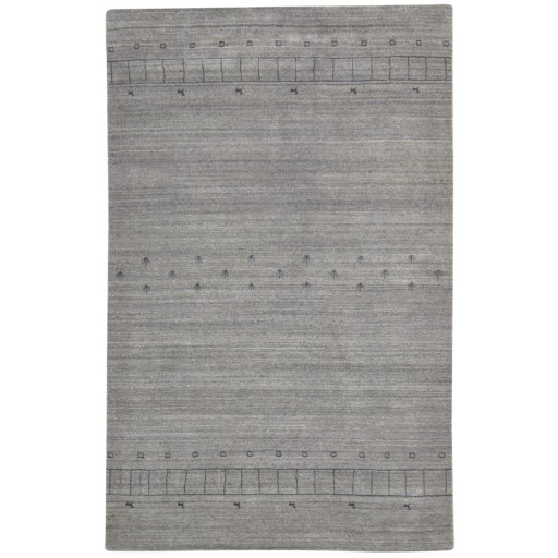 Traditional-Persian/Oriental Hand Woven Wool Dark Grey 5' x 8' Rug