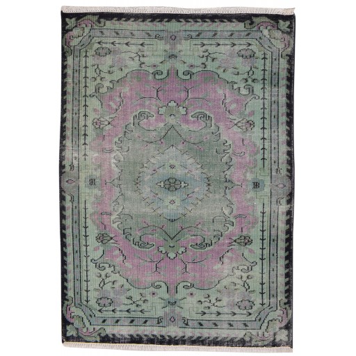 Traditional-Persian/Oriental Hand Knotted Wool Purple 5' x 7' Rug