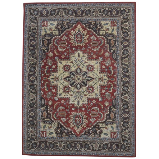 Traditional-Persian/Oriental Hand Tufted Wool Red 8' x 11' Rug