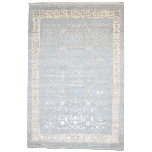 Traditional-Persian/Oriental Hand Knotted Wool Blue 7' x 10' Rug