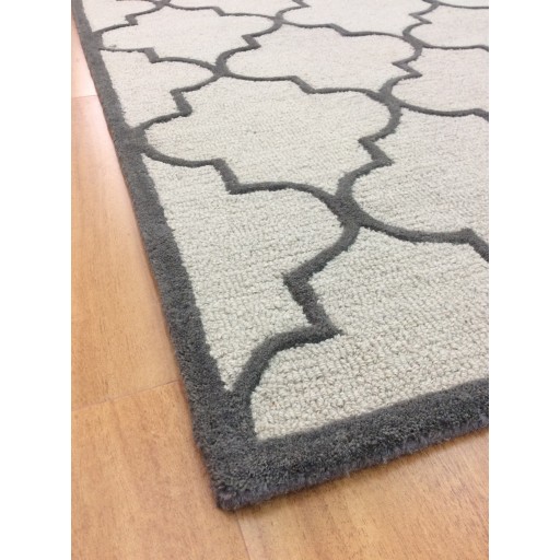Handmade Wool Modern Beige/ Gray 5x8 lt1295 Area Rug