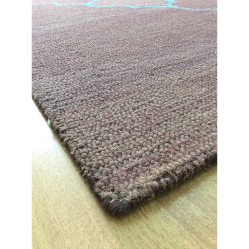 Handmade Wool Modern Brown/ lue 5x8 lt1436 Area Rug