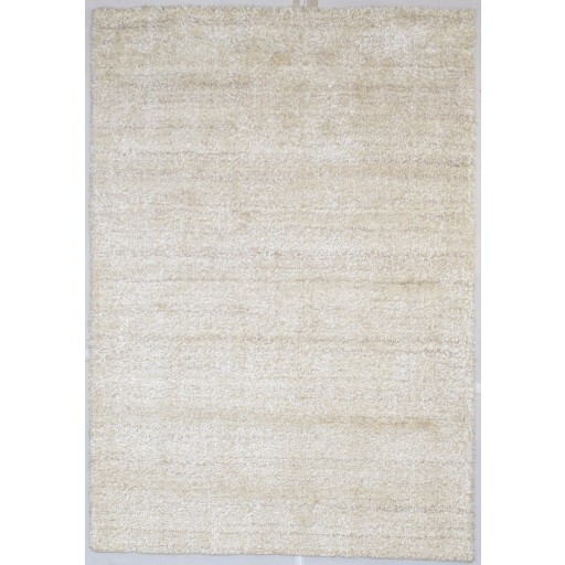 Modern Handloom Wool / Silk (Silkette) Beige 5' x 8' Rug