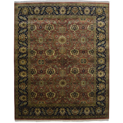 Traditional-Persian/Oriental Hand Knotted Wool Teracotta 8' x 10' Rug