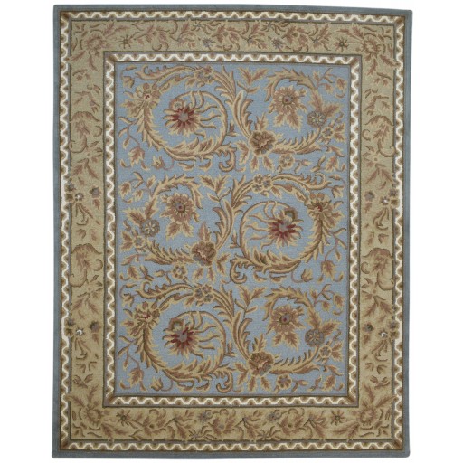 Traditional-Persian/Oriental Hand Tufted Wool Blue 8' x 10' Rug