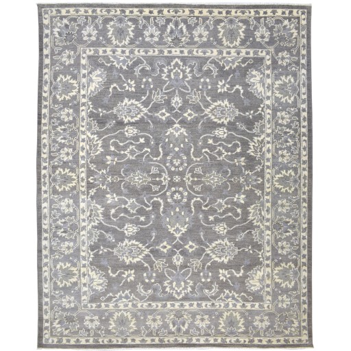 Traditional-Persian/Oriental Hand Knotted Wool Silk Blend Brown 8' x 10' Rug