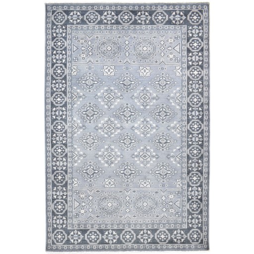 Traditional-Persian/Oriental Hand Knotted Wool grey 6' x 9' Rug