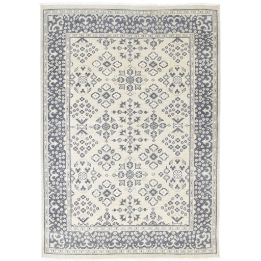 Traditional-Persian/Oriental Hand Knotted Wool Ivory 5' x 7' Rug