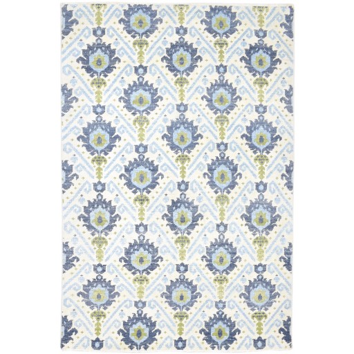 Modern Hand Knotted Wool Ivory 5' x 7' Rug