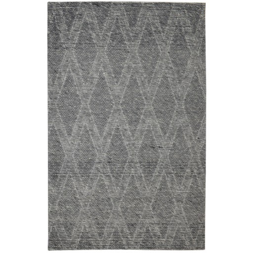 Modern Hand Woven Wool Charcoal 5' x 8' Rug