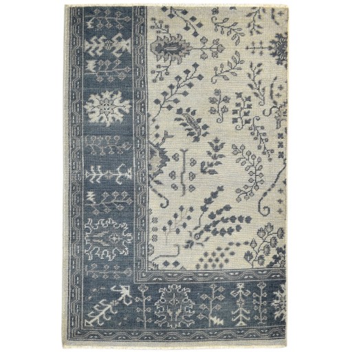 Traditional-Persian/Oriental Hand Knotted Wool Ivory 5' x 6' Rug