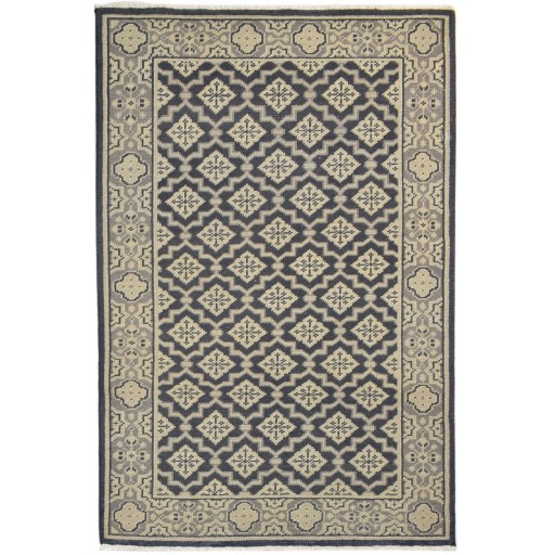 Traditional-Persian/Oriental Hand Knotted Wool Black 6' x 3' Rug