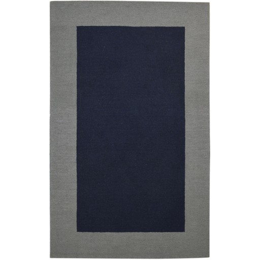 Modern Hand Tufted Wool Blue 5' x 8' Rug