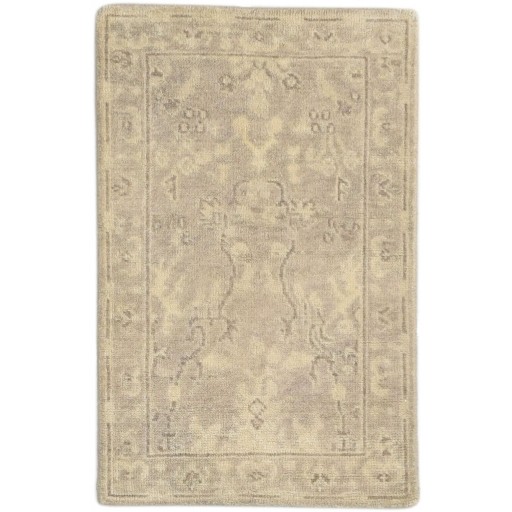 Traditional-Persian/Oriental Hand Knotted Wool Silk Blend Beige 2' x 3' Rug