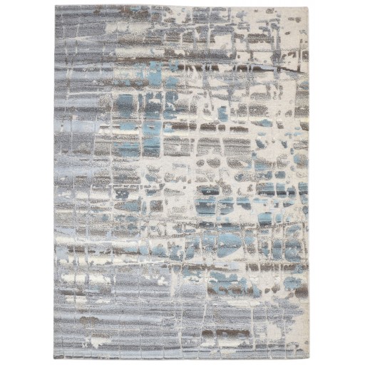 Modern Hand Knotted Wool Sand 5' x 7' Rug
