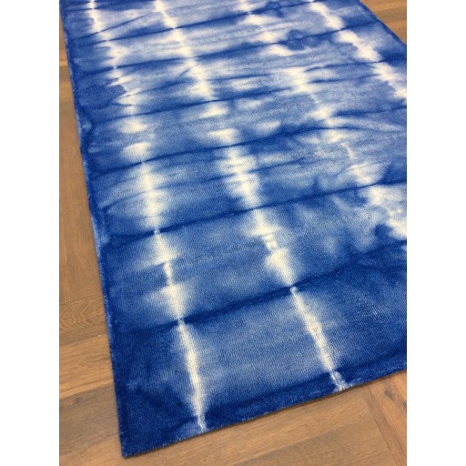 Handmade Woolen Shibori Lt.blue Area Rug t-373 5x8
