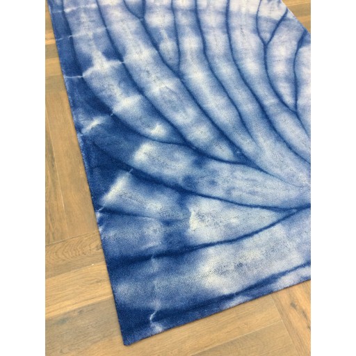 Handmade Woolen Shibori Blue Area Rug t-489 5x8