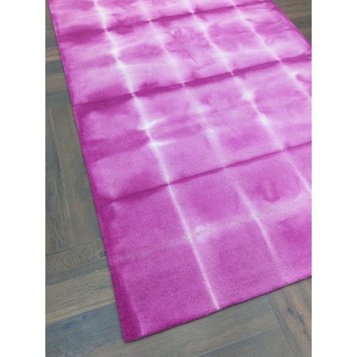 Handmade Woolen Shibori Pink Area Rug t-733 5x8