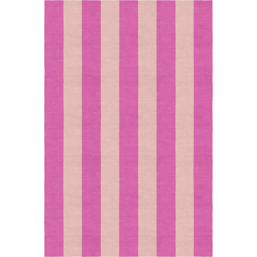 Handmade Pink Peach VSAK06AK12 Stripe Rugs 6'X9'