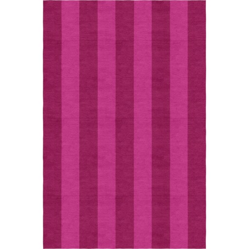Handmade Magenta Pink VSAL01AK02 Stripe Rugs 6'X9'