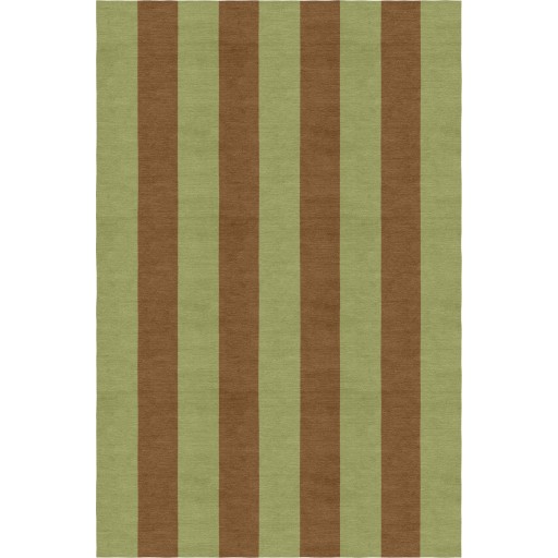 Handmade Olive Brown VSCP07DB04 Stripe Rugs 8'X10'