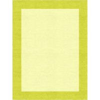 Henley Hand-Tufted Lime Green Yellow HENBORYGLMG Border Rug 5' X 8'