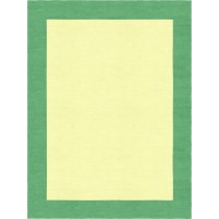 Henley Hand-Tufted Sea Green Yellow HENBORYGSEG Border Rug 6' X 9'