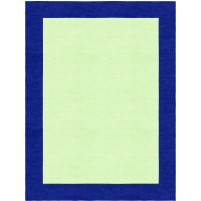 Henley Hand-Tufted Navy Blue Green HENBORGGNVB Border Rug 5' X 8'