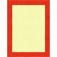 Henley Hand-Tufted Candy Red Yellow HENBORYGCDR Border Rug 8' X 10'