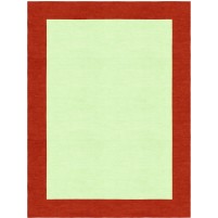 Henley Hand-Tufted Apple Red Green HENBORGGAPR Border Rug 5' X 8'