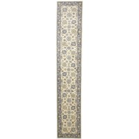 Traditional-Persian/Oriental Hand Tufted Wool Cream 2' x 12' Rug