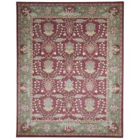 Traditional-Persian/Oriental Hand Tufted Wool Red 8' x 10' Rug