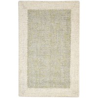 Modern Hand Tufted Wool Green 3' x 5' Rug