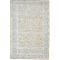 Modern Jacquard Loom Wool Silk Blend Brown 5' x 8' Rug