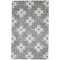 Modern Hand Tufted Wool Charcoal 4' x 6' Rug