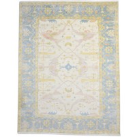 Traditional-Persian/Oriental Hand Knotted Wool Silver 9' x 12' Rug
