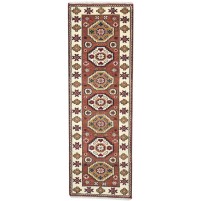 Traditional-Persian/Oriental Hand Knotted Wool Rust 3' x 8' Rug